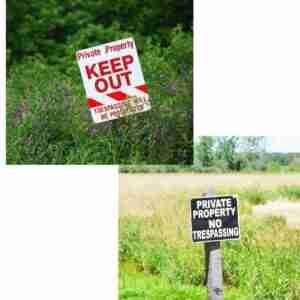 Keep Out and Private Property Signs