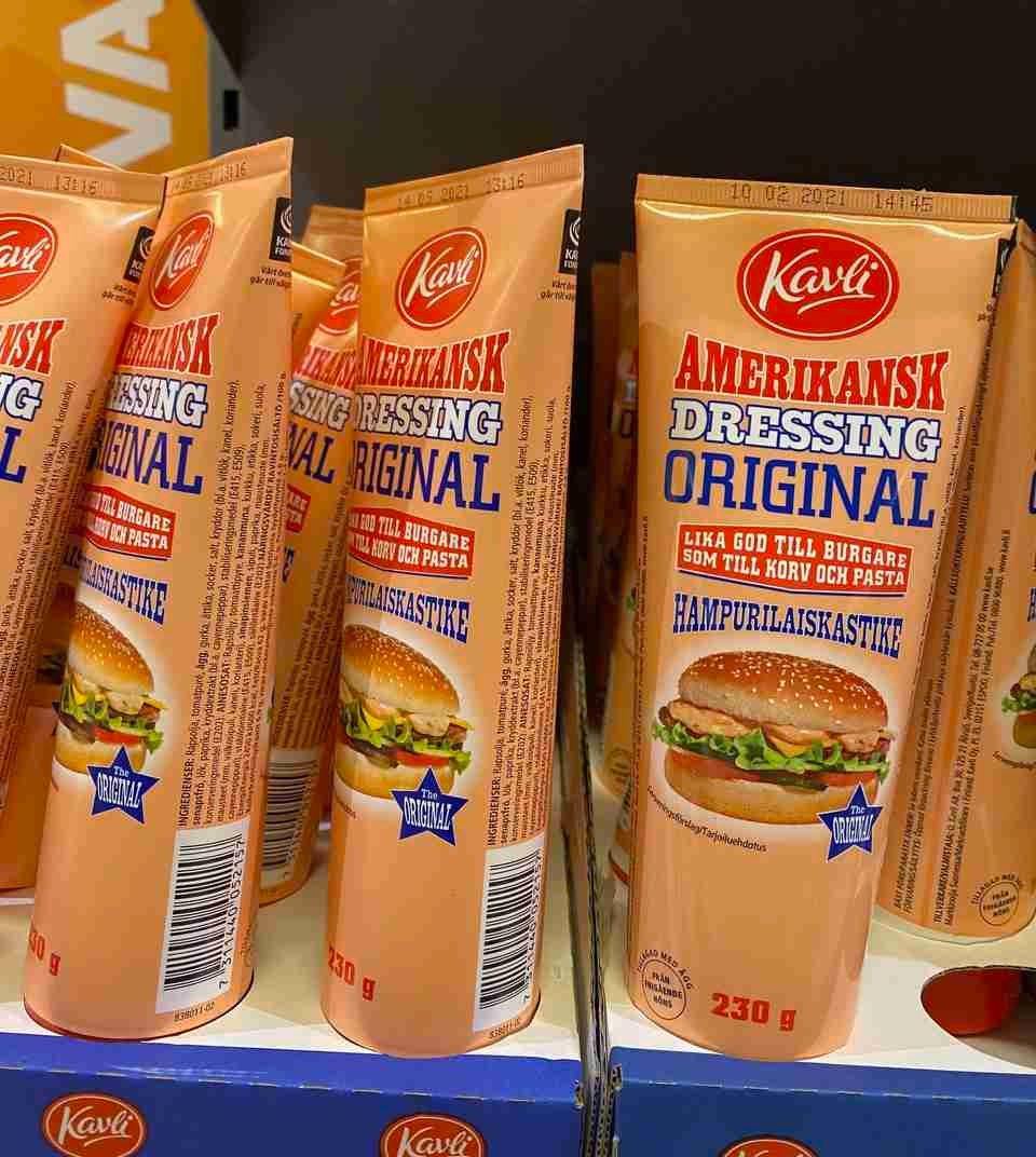 American dressing in a tube