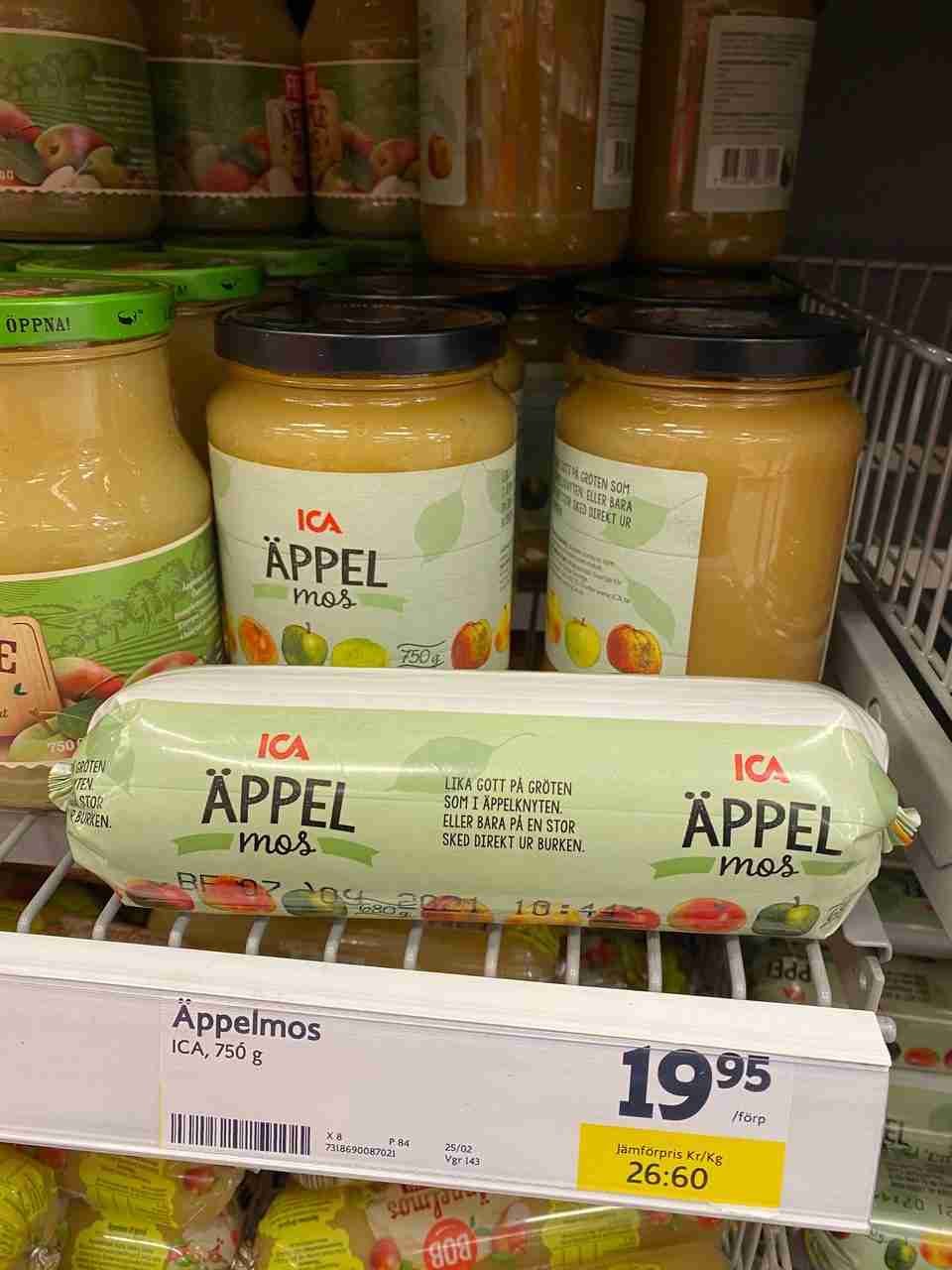 applesauce in a tube