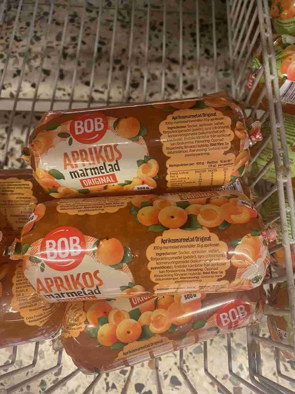 apricot jam in a tube