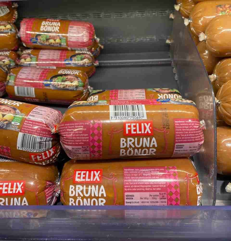 bean soup in a tube